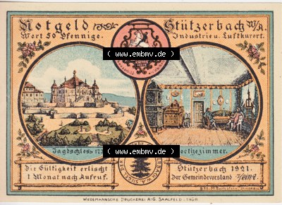 Notgeldscheine Stützerbach, Gemeinde in Sachsen-Weimar-Eisenach Notgeld 1921, Serie 2, 50 Pfennig Zaubermärchenland (1) Sammlung