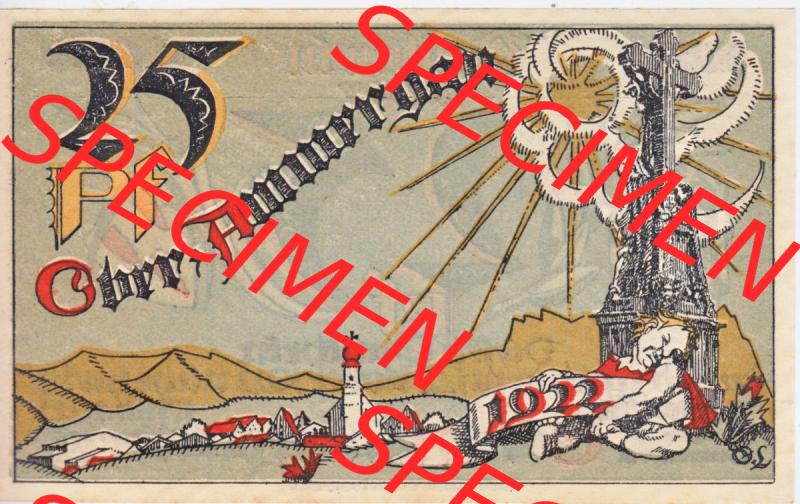 Notgeld Oberammergau, Gemeinde in Bayern 1921 25 Pfennig (1). Deutsches Notgeld Oberammergau, Gemeinde aus Land Bayern im online Katalog zum katalogisieren, kategorisieren... Sammlung
