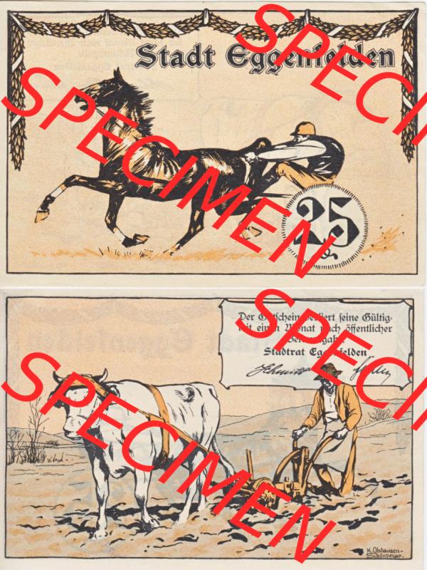 Notgeld Eggenfelden, Stadt in Rheinland Stadt 25 Pfennig Pferderennen (3). Deutsches Notgeld Eggenfelden, Stadt aus Land Bayern im online Katalog zum katalogisieren,... Sammlung