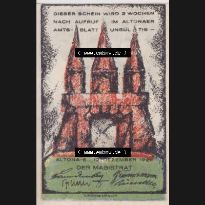 Notgeld Hamburg, Stadt in Land Hamburg, Altona Tropfen 1921, 40 Pfennig I (1). Deutsches Notgel Stadt Hamburg aus Land Hamburg im online Katalog zum katalogisieren,... Sammlung