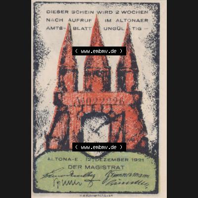 Notgeld Hamburg, Stadt in Land Hamburg, Altona Tropfen 1921, 60 Pfennig I (1). Deutsches Notgel Stadt Hamburg aus Land Hamburg im online Katalog zum katalogisieren,... Sammlung