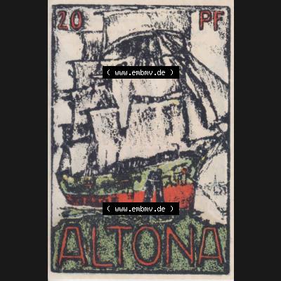 Notgeld Hamburg, Stadt in Land Hamburg, Altona Tropfen 1921, Hafen 20 Pfennig (2). Deutsches Notgel Stadt Hamburg aus Land Hamburg im online Katalog zum katalogisieren,... Sammlung