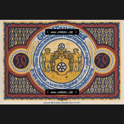 Notgeld Osnabrück, Stadt im Land Hannover 1921, 50 Pfennig, Die Marienkirche (1). Deutsches Notgeld Osnabrück, Stadt aus Land Hannover im online Katalog... Sammlung