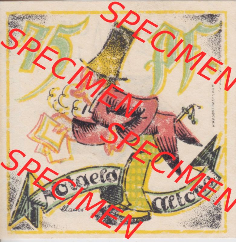 Notgeld Altona, Stadt in Land Hamburg, Männer-Serie 1921, 75 Pfennig I (2). Deutsches Notgel Altona, Stadt aus Land Hamburg im online Katalog zum katalogisieren,... Sammlung