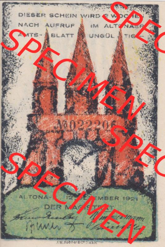 Notgeld Hamburg, Stadt in Land Hamburg, Altona Tropfen 1921, 30 Pfennig II (1). Deutsches Notgel Stadt Hamburg aus Land Hamburg im online Katalog zum katalogisieren,... Sammlung