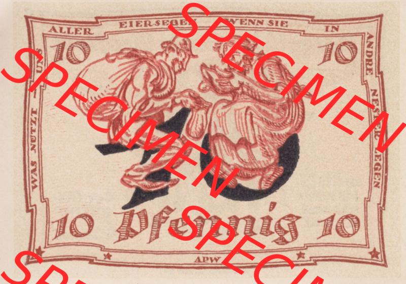 Notgeld Arnstadt, Stadt in Schwarzburg-Sondershausen 1921, Buchstabe n von Arnstadt (2). Deutsches Notgeld Arnstadt, Stadt aus Land Schwarzburg-Sondershausen im online... Sammlung