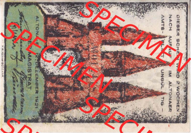 Notgeld Hamburg, Stadt in Land Hamburg, Altona Tropfen 1921, Hafen 60 Pfennig (0). Deutsches Notgel Stadt Hamburg aus Land Hamburg im online Katalog zum katalogisieren,... Sammlung