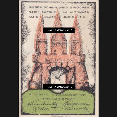 Notgeld Hamburg, Stadt in Land Hamburg, Altona Tropfen 1921, 30 Pfennig III (1). Deutsches Notgel Stadt Hamburg aus Land Hamburg im online Katalog zum katalogisieren,... Sammlung