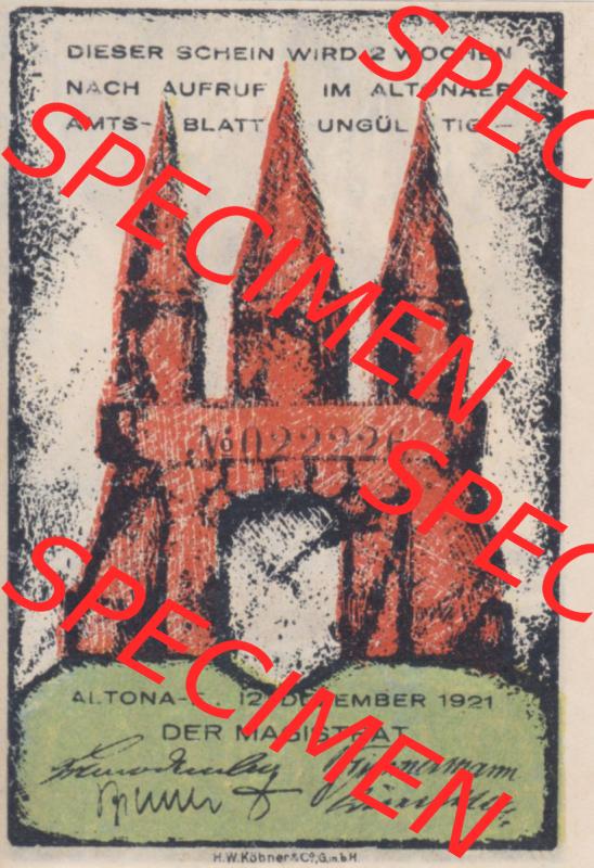 Notgeld Hamburg, Stadt in Land Hamburg, Altona Tropfen 1921, 60 Pfennig I (1). Deutsches Notgel Stadt Hamburg aus Land Hamburg im online Katalog zum katalogisieren,... Sammlung