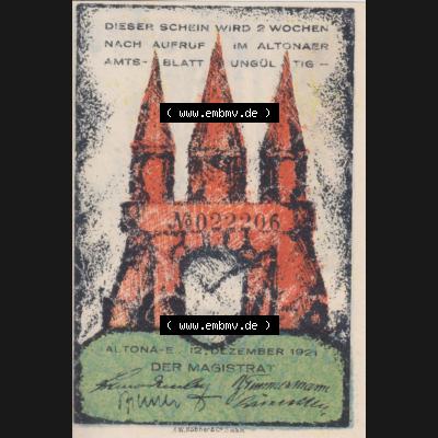Notgeld Hamburg, Stadt in Land Hamburg, Altona Tropfen 1921, 30 Pfennig II (1). Deutsches Notgel Stadt Hamburg aus Land Hamburg im online Katalog zum katalogisieren,... Sammlung
