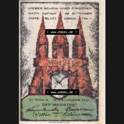Notgeld Hamburg, Stadt in Land Hamburg, Altona Tropfen 1921, Hafen 60 Pfennig (1). Deutsches Notgel Stadt Hamburg aus Land Hamburg im online Katalog zum katalogisieren,... Sammlung