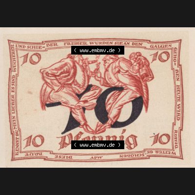 Notgeld Arnstadt, Stadt in Schwarzburg-Sondershausen 1921, Buchstaben st von Arnstadt (2). Deutsches Notgeld Arnstadt, Stadt aus Land Schwarzburg-Sondershausen im online... Sammlung