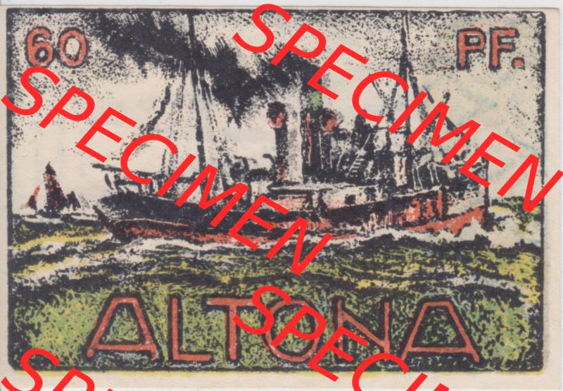 Notgeld Hamburg, Stadt in Land Hamburg, Altona Tropfen 1921, 60 Pfennig I (2). Deutsches Notgel Stadt Hamburg aus Land Hamburg im online Katalog zum katalogisieren,... Sammlung