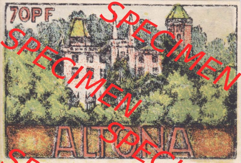 Notgeld Hamburg, Stadt in Land Hamburg, Altona Tropfen 1921, Hafen 70 Pfennig (2). Deutsches Notgel Stadt Hamburg aus Land Hamburg im online Katalog zum katalogisieren,... Sammlung