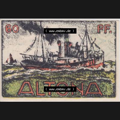 Notgeld Hamburg, Stadt in Land Hamburg, Altona Tropfen 1921, 60 Pfennig I (2). Deutsches Notgel Stadt Hamburg aus Land Hamburg im online Katalog zum katalogisieren,... Sammlung
