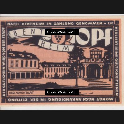 Notgeld Bentheim, Stadtkasse im Land Hannover Ubk 10 Pfennig (1). Deutsches Notgeld Bentheim, Stadtkasse aus Land Hannover im online Katalog zum katalogisieren, kategorisieren... Sammlung