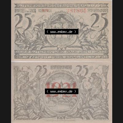 Notgeld Oberammergau, Gemeinde in Bayern 1921 25 Pfennig II (3). Deutsches Notgeld Oberammergau, Gemeinde aus Land Bayern im online Katalog zum katalogisieren, kategorisieren... Sammlung