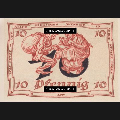 Notgeld Arnstadt, Stadt in Schwarzburg-Sondershausen 1921, Buchstabe n von Arnstadt (2). Deutsches Notgeld Arnstadt, Stadt aus Land Schwarzburg-Sondershausen im online... Sammlung