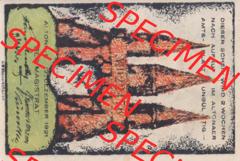 Notgeld Hamburg, Stadt in Land Hamburg, Altona Tropfen 1921, 70 Pfennig I (0). Deutsches Notgel Stadt Hamburg aus Land Hamburg im online Katalog zum katalogisieren,... Sammlung