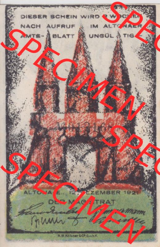 Notgeld Hamburg, Stadt in Land Hamburg, Altona Tropfen 1921, 40 Pfennig I (1). Deutsches Notgel Stadt Hamburg aus Land Hamburg im online Katalog zum katalogisieren,... Sammlung