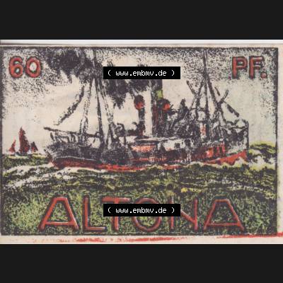 Notgeld Hamburg, Stadt in Land Hamburg, Altona Tropfen 1921, Hafen 60 Pfennig (2). Deutsches Notgel Stadt Hamburg aus Land Hamburg im online Katalog zum katalogisieren,... Sammlung