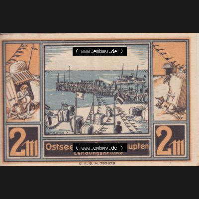 Notgeld Brunshaupten, Ostseebad in Mecklenburg-Schwerin Konto E, 2 Mark (1). Deutsches Notgeld Brunshaupten, Ostseebad aus Land Mecklenburg-Schwerin im online Katalog... Sammlung