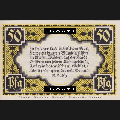 Notgeld Stolzenau, Kreis im Land Hannover 1921, 50 Pfennig I. (2). Deutsches Notgeld Stolzenau, Kreis im Land Hannover im online Katalog zum katalogisieren,... Sammlung