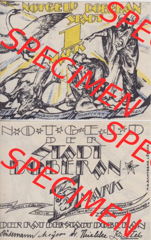 Notgeld Doberan, Stadt in Mecklenburg-Schwerin Stadt 1 Mark (3). Deutsches Notgeld Doberan, Stadt aus Land Mecklenburg-Schwerin im online Katalog zum katalogisieren,... Sammlung