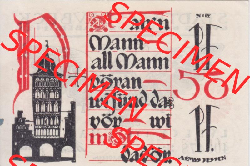 Notgeld Lübeck, Stadt im Land Lübeck, Nordische Woche 1921, 50 Pfennig IV (2). Deutsches Notgeld Lübeck, Stadt aus Land Lübeck im online Katalog... Sammlung
