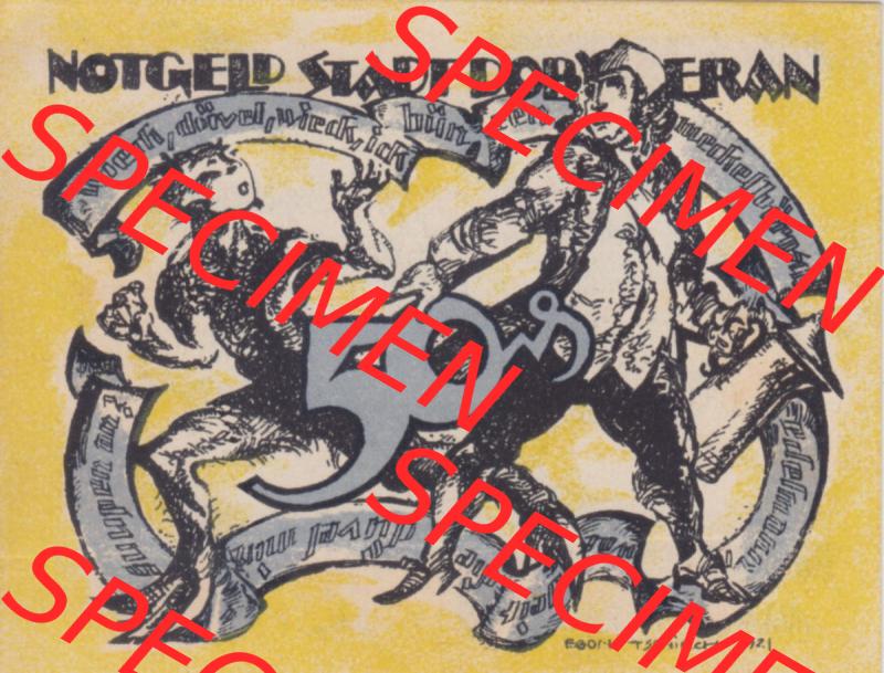 Notgeld Doberan, Stadt in Mecklenburg-Schwerin Stadt 50 Pfennig Teufel (1). Deutsches Notgeld Doberan, Stadt aus Land Mecklenburg-Schwerin im online Katalog zum katalogisieren,... Sammlung