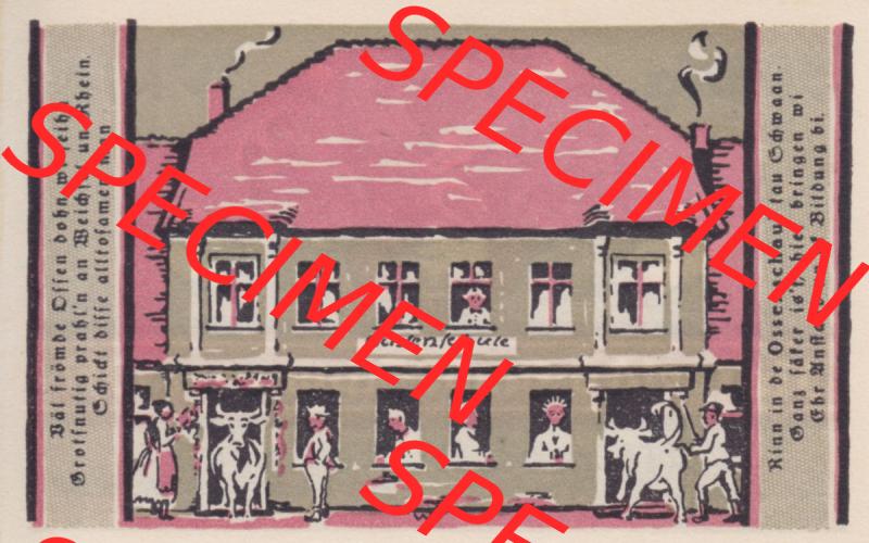 Notgeld Schwaan, Stadt in Mecklenburg-Schwerin, 1922, 50 Pfennig (2). Deutsches Notgeld Schwaan, Stadt aus Land Mecklenburg-Schwerin im online Katalog zum katalogisieren,... Sammlung
