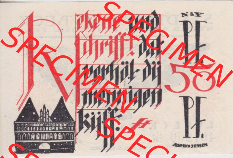 Notgeld Lübeck, Stadt im Land Lübeck, Nordische Woche 1921, 50 Pfennig V (2). Deutsches Notgeld Lübeck, Stadt aus Land Lübeck im online Katalog... Sammlung
