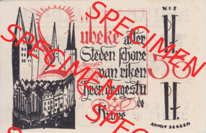 Notgeld Lübeck, Stadt im Land Lübeck, Nordische Woche 1921, 50 Pfennig I (2). Deutsches Notgeld Lübeck, Stadt aus Land Lübeck im online Katalog... Sammlung