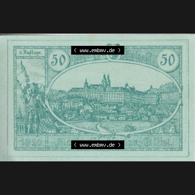 Notgeldscheine Oberösterreich St. Florian 1920, 3. Auflage 50 Heller (1). Notgeld Oberösterreich St. Florian, Notgeldscheine aus Oberösterreich... Sammlung