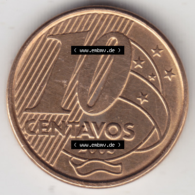 Münzen Brasilien Umlaufmünze 1998-heute, 10 Centavos (1) Sammlung