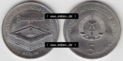 Münzen Deutschland DDR 5 Mark-Sondermünze 1990, 5 Mark, A Zeughaus, Museum für deutsche Geschichte (3) Sammlung