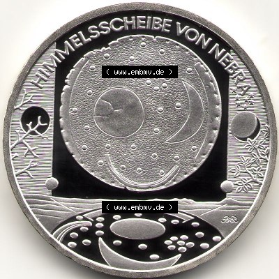Münzen Euromünzen 2008, Deutschland 10 Euro Sondermünze 2008 (Stück 4), 10 Euro Himmelsscheibe von Nebra (1) Sammlung