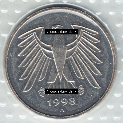 Münzen Deutschland Münzsätze Deutsche Mark Stempelglanz 1998, 5 DM-Deutsche Mark (2) Sammlung