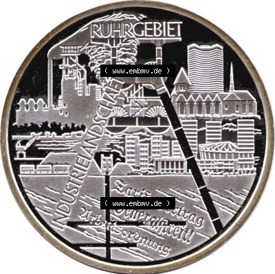 Münzen Euromünzen 2003, Deutschland 10 Euro Sondermünze 2003, 10 Euro Ruhrgebiet (1) Sammlung
