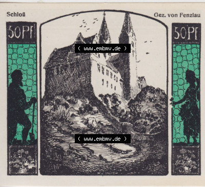 Notgeldscheine aus Quedlinburg 1922, 50 Pfennig Schloß (1) Sammlung