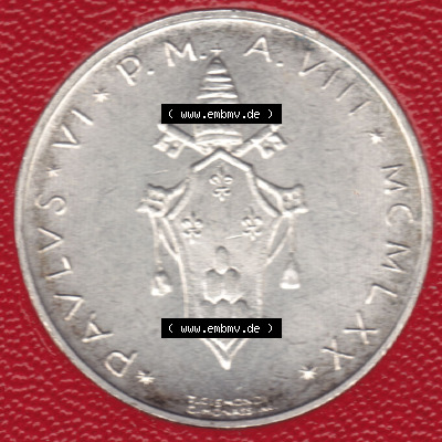 Münzen Vatikan Eurovorläufer, Umlaufmünze vor Euroeinführung 1970-1976, 500 Lira, 500 Lire, Silbermünze (2) Sammlung