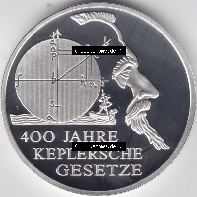 Münzen Euromünzen 2009, Deutschland 10 Euro Sondermünze 2009 (Stück 2), Keplersche Gesetze (2) Sammlung