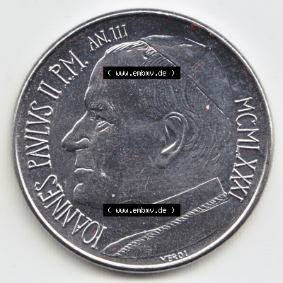 Münzen Vatikan Eurovorläufer, Umlaufmünze vor Euroeinführung 1981-1981, 50 Lire Papst Johannes Paul II (2) Sammlung