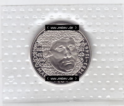 Münzen Deutschland 5 DM-Gedenkmünze 1983, Martin Luther (2) Sammlung
