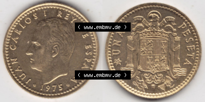 Münzen Spanien Eurovorläufer, Umlaufmünze vor Euroeinführung 1975-1975, 1 Pesete 1979 (3) Sammlung