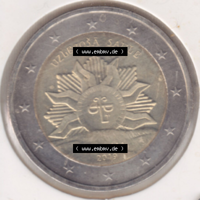 Münzen Euromünzen 2 Euro 2019, Lettland Sonne (1) Sammlung