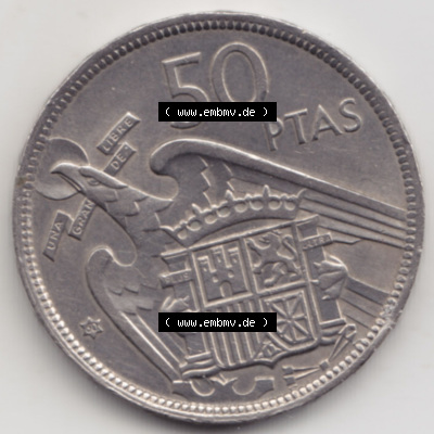 Münzen Spanien Eurovorläufer, Umlaufmünze vor Euroeinführung 1957-1957, 50 Peseten 1960 (1) Sammlung