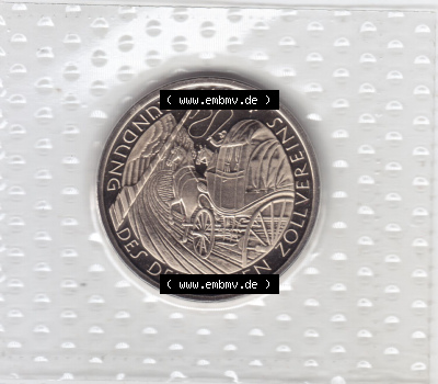 Münzen Deutschland 5 DM-Gedenkmünze 1984, Deutscher-Zollverein (2) Sammlung