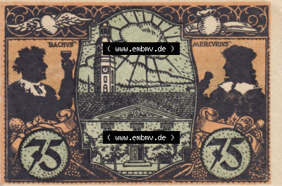 Notgeldscheine aus Grünberg 1921, 75 Pfennig (2) Sammlung