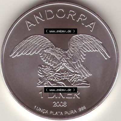 Münzen Andorra Silbermünze 2008 (1) Sammlung